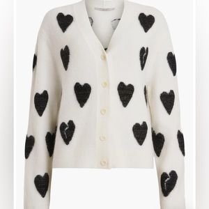 Amora Wool & Alpaca Blend heart Cardigan